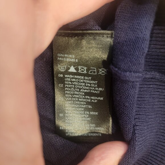 H&M Blue Beaded Neckline & Cuffs Sweater - Picture 9 of 10